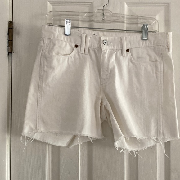 MADEWELL WHITE DENIM SHORTS SIZE 27 - Picture 1 of 7
